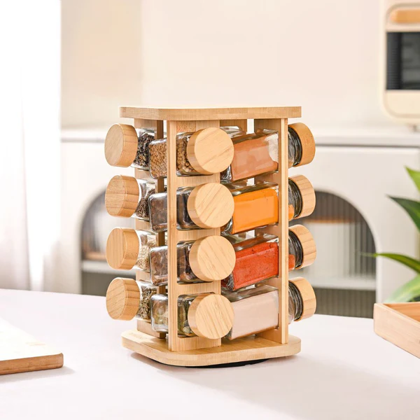 Spice Containers With Rotating Stand Set Of 17 120ml